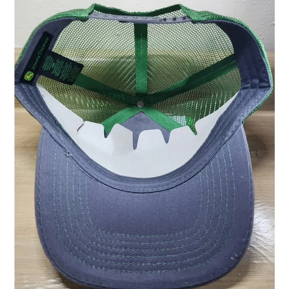 John Deere Power Pac Trucker Hat Men's OS Adjustable Gray Green New See Pictures